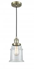 Innovations Lighting 201C-AB-G182 - Canton - 1 Light - 6 inch - Antique Brass - Cord hung - Mini Pendant