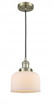 Innovations Lighting 201C-AB-G71 - Bell - 1 Light - 8 inch - Antique Brass - Cord hung - Mini Pendant