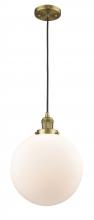 Innovations Lighting 201C-BB-G201-12 - Beacon - 1 Light - 12 inch - Brushed Brass - Cord hung - Mini Pendant
