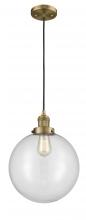 Innovations Lighting 201C-BB-G202-12 - Beacon - 1 Light - 12 inch - Brushed Brass - Cord hung - Mini Pendant