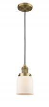 Innovations Lighting 201C-BB-G51 - Bell - 1 Light - 5 inch - Brushed Brass - Cord hung - Mini Pendant