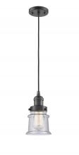 Innovations Lighting 201C-OB-G184S - Canton - 1 Light - 5 inch - Oil Rubbed Bronze - Cord hung - Mini Pendant