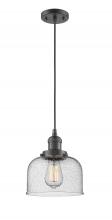 Innovations Lighting 201C-OB-G74 - Bell - 1 Light - 8 inch - Oil Rubbed Bronze - Cord hung - Mini Pendant