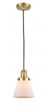 Innovations Lighting 201C-SG-G61 - Cone - 1 Light - 6 inch - Satin Gold - Cord hung - Mini Pendant