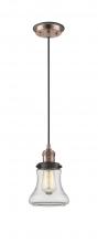 Innovations Lighting 201CBP-ACBK-G192 - Bellmont - 1 Light - 6 inch - Antique Copper - Cord hung - Mini Pendant