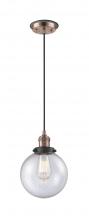 Innovations Lighting 201CBP-ACBK-G204-8 - Beacon - 1 Light - 8 inch - Antique Copper - Cord hung - Mini Pendant