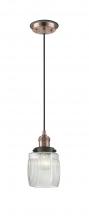 Innovations Lighting 201CBP-ACBK-G302 - Colton - 1 Light - 6 inch - Antique Copper - Cord hung - Mini Pendant