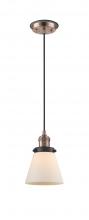 Innovations Lighting 201CBP-ACBK-G61 - Cone - 1 Light - 6 inch - Antique Copper - Cord hung - Mini Pendant