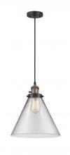 Innovations Lighting 201CSW-BAB-G42-L - Cone - 1 Light - 12 inch - Black Antique Brass - Cord hung - Mini Pendant