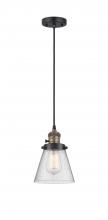 Innovations Lighting 201CSW-BAB-G64 - Cone - 1 Light - 6 inch - Black Antique Brass - Cord hung - Mini Pendant