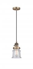 Innovations Lighting 201CSW-BB-G184S - Canton - 1 Light - 5 inch - Brushed Brass - Cord hung - Mini Pendant