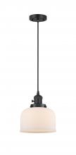 Innovations Lighting 201CSW-BK-G71 - Bell - 1 Light - 8 inch - Matte Black - Cord hung - Mini Pendant