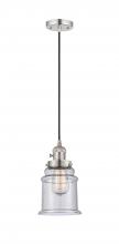 Innovations Lighting 201CSW-PN-G184 - Canton - 1 Light - 6 inch - Polished Nickel - Cord hung - Mini Pendant