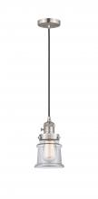 Innovations Lighting 201CSW-SN-G182S - Canton - 1 Light - 5 inch - Brushed Satin Nickel - Cord hung - Mini Pendant