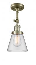 Innovations Lighting 201F-AB-G62 - Cone - 1 Light - 6 inch - Antique Brass - Semi-Flush Mount