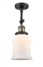 Innovations Lighting 201F-BAB-G181 - Canton - 1 Light - 6 inch - Black Antique Brass - Semi-Flush Mount
