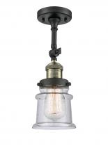 Innovations Lighting 201F-BAB-G184S - Canton - 1 Light - 5 inch - Black Antique Brass - Semi-Flush Mount
