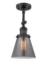 Innovations Lighting 201F-BK-G63 - Cone - 1 Light - 6 inch - Matte Black - Semi-Flush Mount