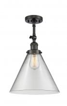 Innovations Lighting 201F-OB-G42-L - Cone - 1 Light - 12 inch - Oil Rubbed Bronze - Semi-Flush Mount