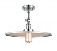 Innovations Lighting 201F-PC-MFR-PC-16 - Railroad - 1 Light - 16 inch - Polished Chrome - Semi-Flush Mount