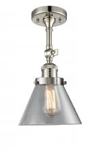 Innovations Lighting 201F-PN-G42 - Cone - 1 Light - 8 inch - Polished Nickel - Semi-Flush Mount