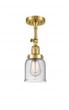 Innovations Lighting 201F-SG-G54 - Bell - 1 Light - 5 inch - Satin Gold - Semi-Flush Mount