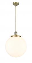 Innovations Lighting 201S-AB-G201-14 - Beacon - 1 Light - 14 inch - Antique Brass - Stem Hung - Pendant