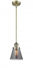 Innovations Lighting 201S-AB-G63 - Cone - 1 Light - 6 inch - Antique Brass - Stem Hung - Mini Pendant
