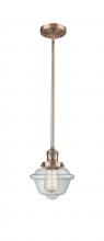 Innovations Lighting 201S-AC-G532 - Oxford - 1 Light - 8 inch - Antique Copper - Stem Hung - Mini Pendant