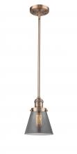 Innovations Lighting 201S-AC-G63 - Cone - 1 Light - 6 inch - Antique Copper - Stem Hung - Mini Pendant