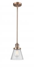 Innovations Lighting 201S-AC-G64 - Cone - 1 Light - 6 inch - Antique Copper - Stem Hung - Mini Pendant