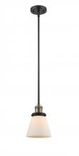 Innovations Lighting 201S-BAB-G61 - Cone - 1 Light - 6 inch - Black Antique Brass - Stem Hung - Mini Pendant