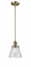 Innovations Lighting 201S-BB-G62 - Cone - 1 Light - 6 inch - Brushed Brass - Stem Hung - Mini Pendant
