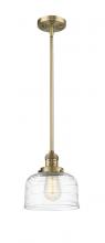 Innovations Lighting 201S-BB-G713 - Bell - 1 Light - 8 inch - Brushed Brass - Stem Hung - Mini Pendant