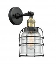 Innovations Lighting 203-BAB-G54-CE - Bell Cage - 1 Light - 6 inch - Black Antique Brass - Sconce