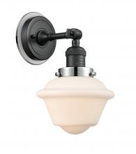 Innovations Lighting 203BK-BPPC-HRPC-G531 - Oxford - 1 Light - 8 inch - Matte Black - Sconce