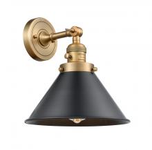 Innovations Lighting 203SW-BB-M10-BK-LED - Briarcliff - 1 Light - 10 inch - Brushed Brass - Sconce