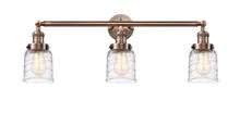 Innovations Lighting 205-AC-G513 - Bell - 3 Light - 30 inch - Antique Copper - Bath Vanity Light