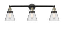 Innovations Lighting 205-BAB-G64 - Cone - 3 Light - 30 inch - Black Antique Brass - Bath Vanity Light