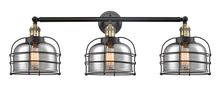 Innovations Lighting 205-BAB-G73-CE - Bell Cage - 3 Light - 34 inch - Black Antique Brass - Bath Vanity Light