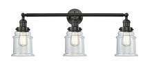 Innovations Lighting 205-BK-G182 - Canton - 3 Light - 30 inch - Matte Black - Bath Vanity Light