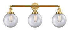 Innovations Lighting 205-SG-G202-8 - Beacon - 3 Light - 32 inch - Satin Gold - Bath Vanity Light