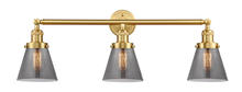 Innovations Lighting 205-SG-G63 - Cone - 3 Light - 30 inch - Satin Gold - Bath Vanity Light