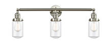 Innovations Lighting 205-SN-G312 - Dover - 3 Light - 31 inch - Brushed Satin Nickel - Bath Vanity Light