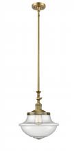Innovations Lighting 206-BB-G544 - Oxford - 1 Light - 12 inch - Brushed Brass - Stem Hung - Mini Pendant