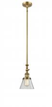 Innovations Lighting 206-BB-G62 - Cone - 1 Light - 6 inch - Brushed Brass - Stem Hung - Mini Pendant