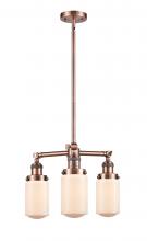 Innovations Lighting 207-AC-G311 - Dover - 3 Light - 17 inch - Antique Copper - Stem Hung - Chandelier