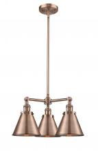 Innovations Lighting 207-AC-M13-AC-LED - Appalachian - 3 Light - 21 inch - Antique Copper - Stem Hung - Chandelier