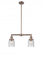 Innovations Lighting 209-AC-G54 - Bell - 2 Light - 21 inch - Antique Copper - Stem Hung - Island Light