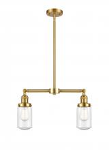 Innovations Lighting 209-SG-G314 - Dover - 2 Light - 21 inch - Satin Gold - Stem Hung - Island Light